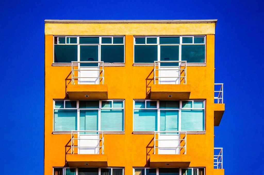 building, windows, balconies